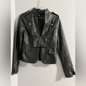 Faux Leather Jacket (Ashley by 26 International)